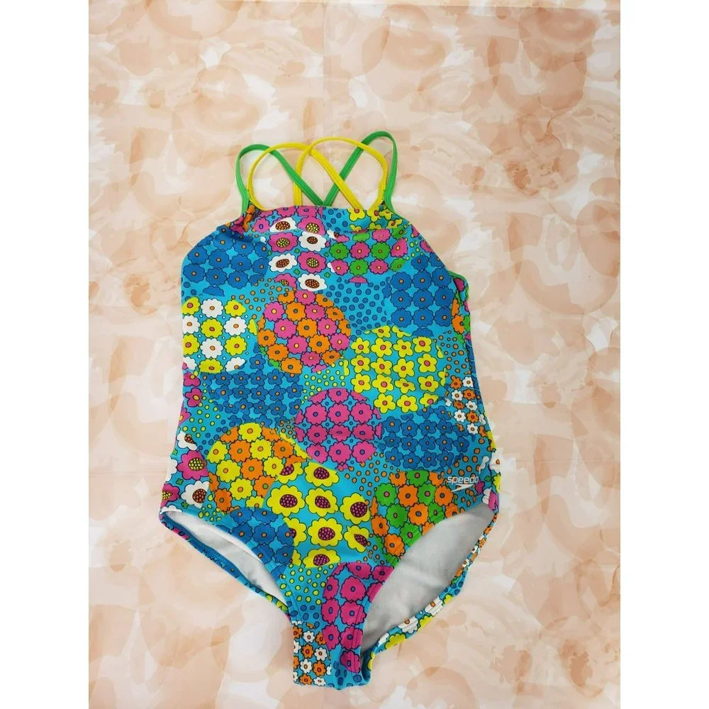 Speedo Floral Size 14 Girls One‎ Piece Swimsuit